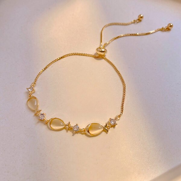 Elegant Gold Opal Bracelet - Image 2